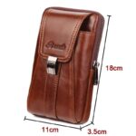 Men's Small Waist Bag Belt Mobile Phone Bag Vertical Multi-functional Mini Retro Cowhide - Image 3