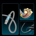 Full Power Fast Charging Liquid Silicone Luminescent Data Cable - Image 4