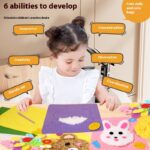Tiktok Children's Cartoon Animal Wool Embroidered Painting Poke Kindergarten Educational DIY Handmade Toys - Image 4
