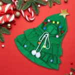 Cat Christmas Outfit Cat Kitten Christmas Clothes Cat Christmas Tree Costume With Star Ornament For Cats Kittens Pets - Image 3