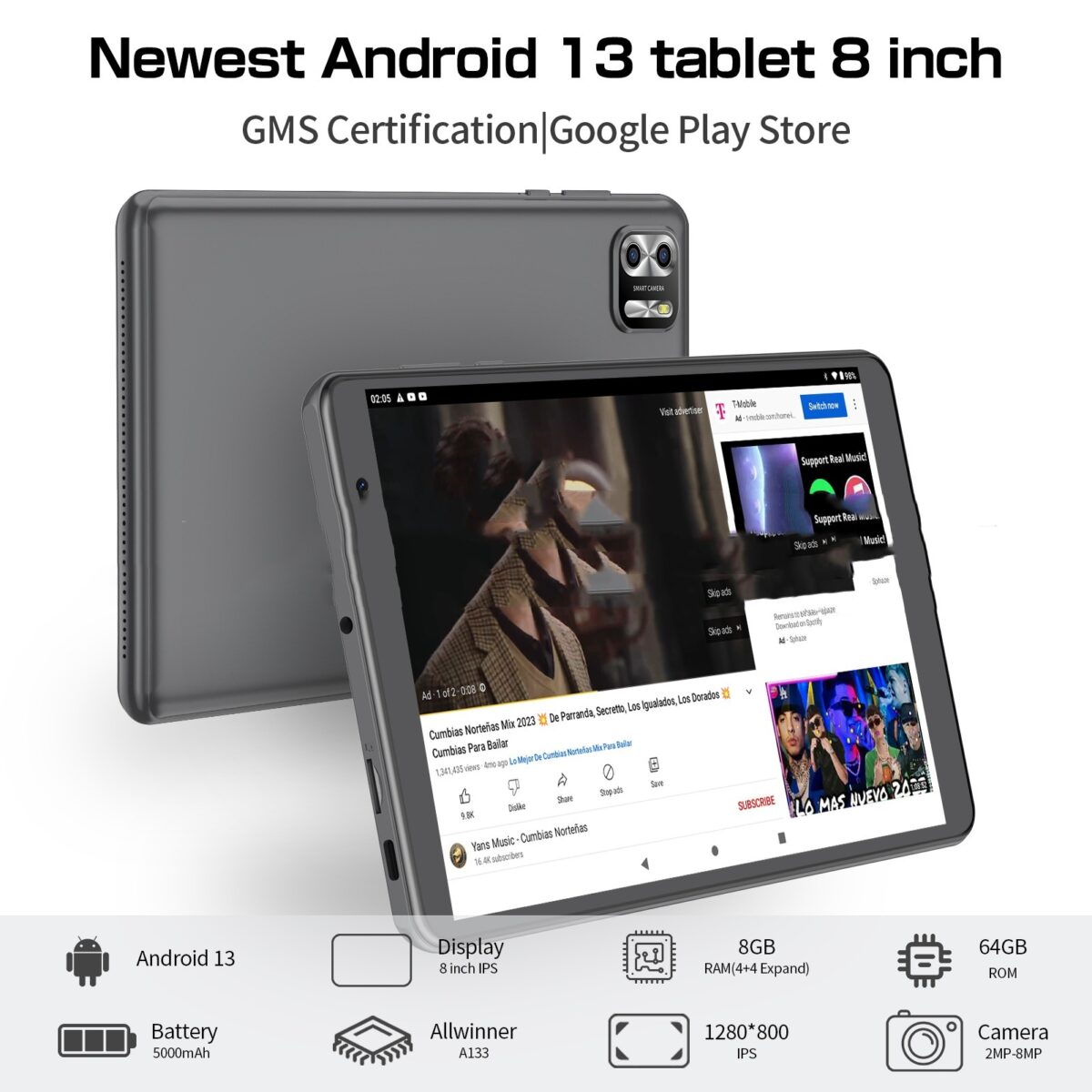 8-inch Eight-core Tablet PC Android 13 System 64g Large Capacity - Image 1