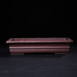 Bamboo Mid-line Rectangular Shallow Pot Handmade Raw Ore Purple Sand Flowerpot
