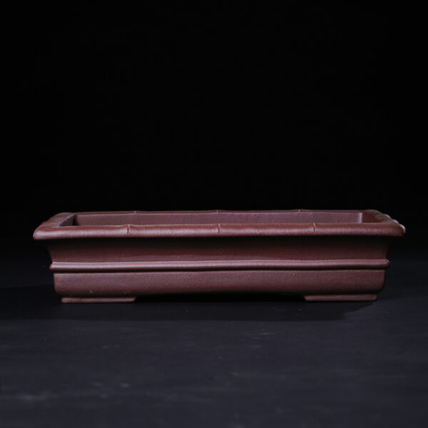 Bamboo Mid-line Rectangular Shallow Pot Handmade Raw Ore Purple Sand Flowerpot
