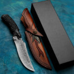 Damascus Steel Handmade High Hardness Outdoor Wilderness Survival Knife - Image 2