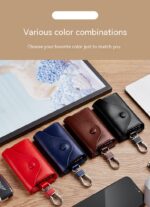 Men's Multi-functional High-grade Genuine Leather Keychain Card Holder Large Capacity Storage Fantastic - Image 4