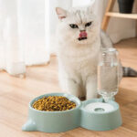 Pet Dog Cat Bowl Fountain Automatic Food Water Feeder Container For Cats Dogs Drinking Pet Articles  Pet Cat Water Dispenser, Automatic Gravity Cat Water Bowl - Image 2