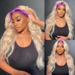 Simple Root Dyed Purple Human Wigs - Image 4