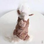 Pet Dog Fleece-lined Thick Style Milk Coffee Bear Four-legged Overalls - Image 3