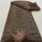 Wave Line Bead Tube Sequin Wedding Dress Lace Embroidery Lining - Image 3