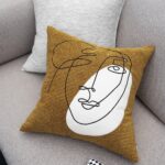 Nordic Modern Corduroy Embroidered Throw Pillow - Image 3