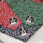 Tang Grass Pattern Lace Triangle Pet Scarf - Image 4