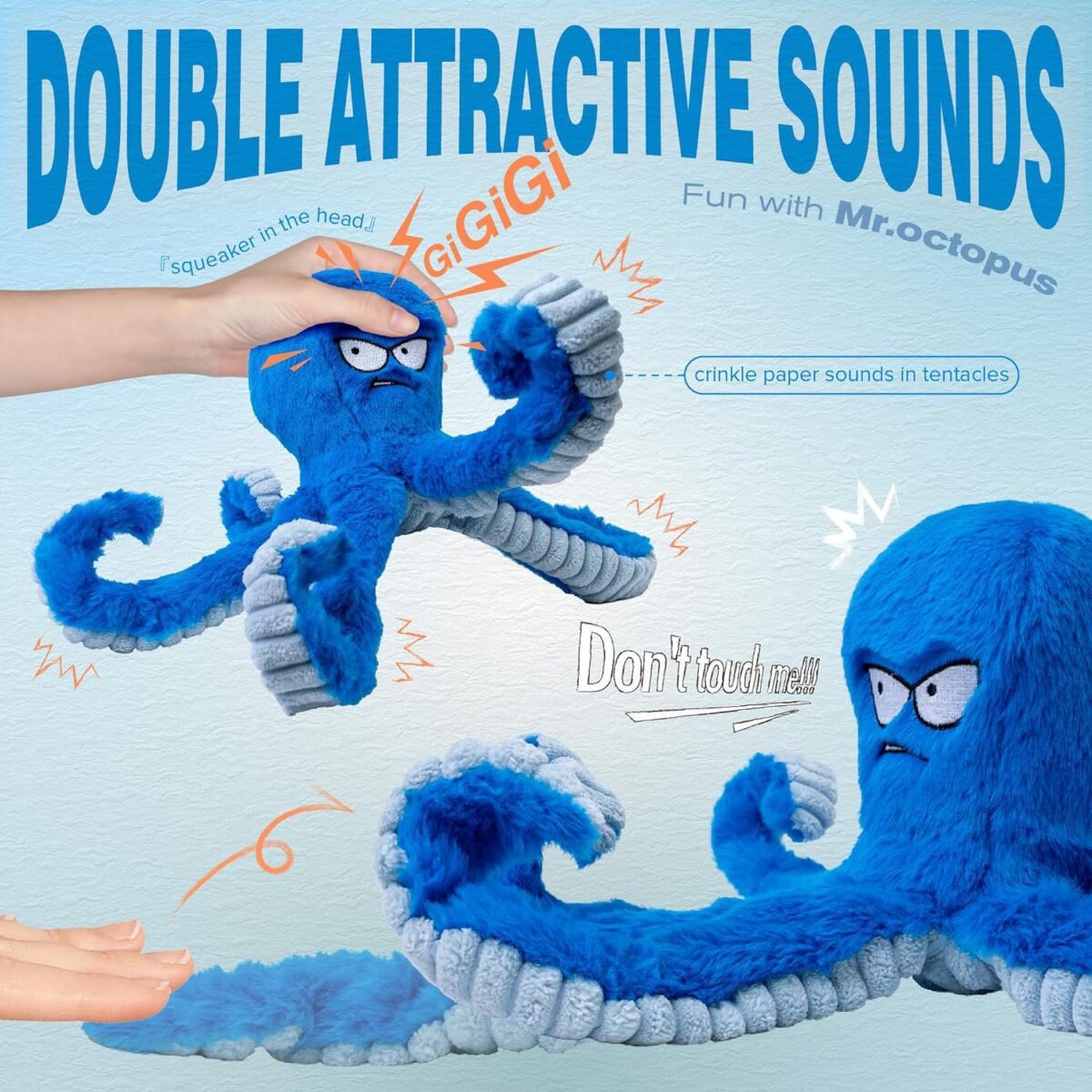 Stuffed Tough Dog Chew Toys Large Dog Toys To Keep Them Busy Interactive Squeaky Toys Tug Of War Crinkle Puppy Dog Toy - Image 2