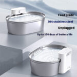 Uha 304 Stainless Steel Pet Water Dispenser Cat And Dog Automatic Integrated Intelligent Water Feeder
