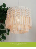 Living Room Bedroom Decoration Cotton Thread Creative Personality Pastoral Style Woven Chandelier - Image 10