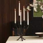 Branched Multi Headed Candlestick Black Ornament - Image 3