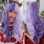 Cosplay Long Wave Red And Green Synthetic Wigs - Image 2