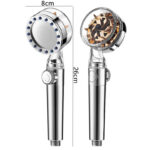 Pressurized Nozzle Turbo Shower Head One-Key Stop Water Saving High Pressure Shower Head Magic Water Line Bathroom Accessor - Image 4