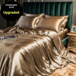 Solid Color Double-sided Silk Four-piece Set Silkworm Silk Satin Bed Sheet Quilt Cover - Image 4