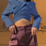 Long Sleeve Suit Collar Hollow Back Navel Slim Fit T Shirt - Image 4