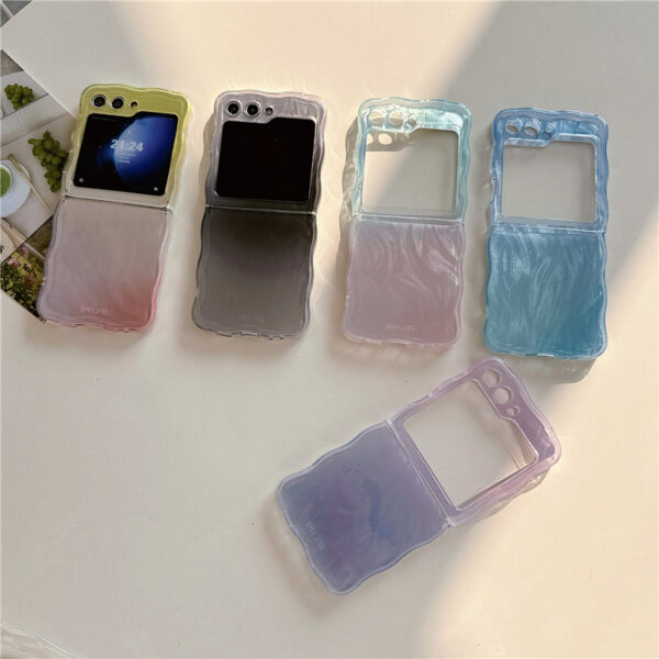 Feather Yarn Gradient Multicolor Zflip6 Folding Phone Case