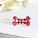 Rhinestone Dog Bone Barrettes Pet Decorations - Image 4