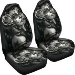 Black And White Tattooed Woman High Back Print Car Seat Cover - Image 5