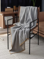 Gray Knitted Chenille Wool Cover Blanket - Image 5
