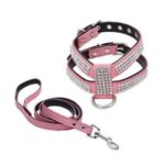 Small Dog K-shaped Rhinestone Pet Hand Holding Rope Chest Strap Suit - Image 7