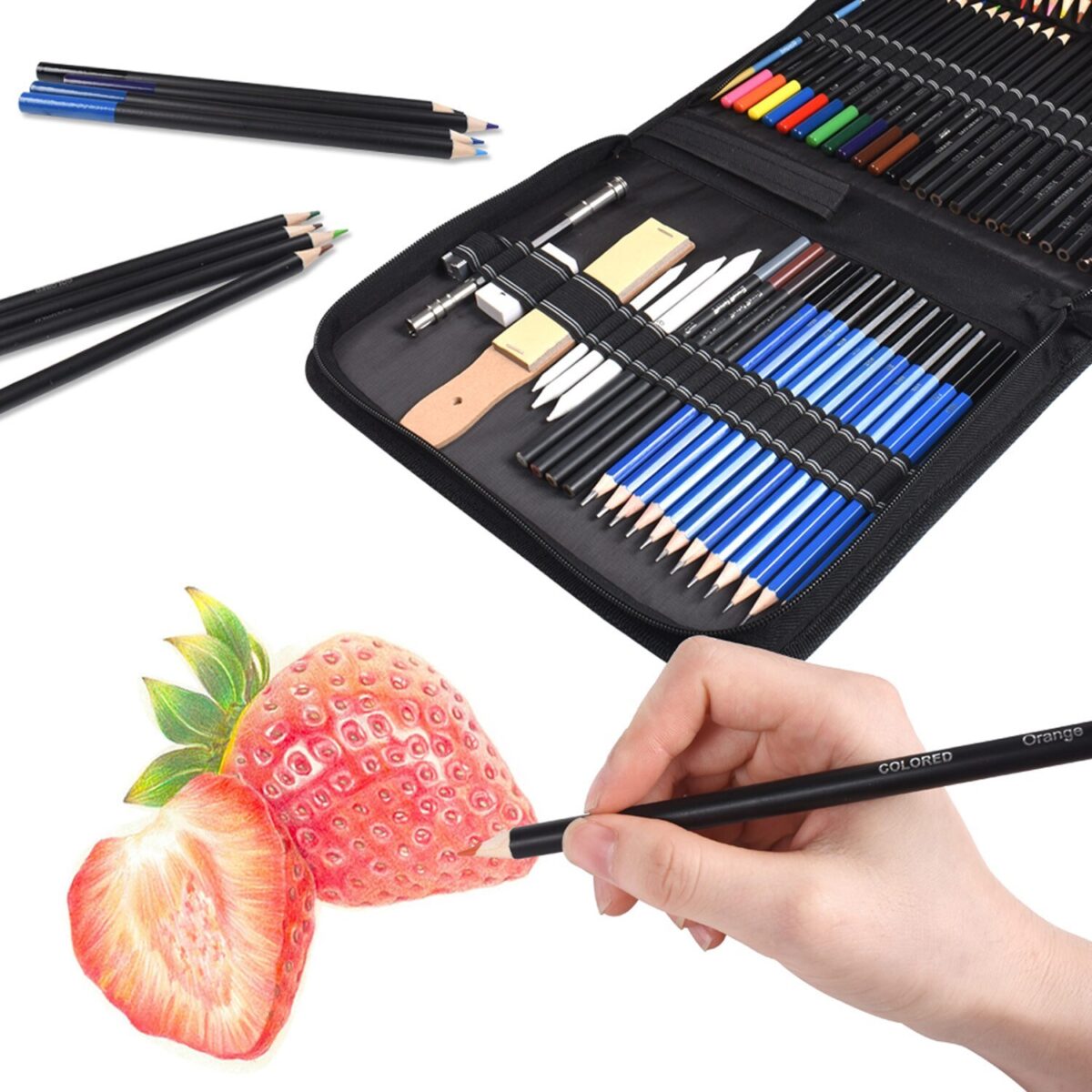 Sketch Drawing Color Pencil Set Charcoal Art Brush Set 72 Piece Painting Set - Image 6
