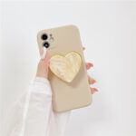 Khaki Is Suitable For Apple Mobile Phone Case Holder Liquid Silicone Anti-drop - Image 4