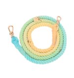 Multifunctional Rainbow Gradient Color Dog Traction Rope Collar Cotton Dog Walking Rope Hand-Woven Rope - Image 8