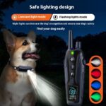 Color Screen Dog Trainer Super Long Remote Control Waterproof Dual Power Display Electric Shock Collar - Image 2