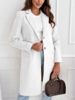 Simplicity Mid-length Button Woolen Coat Outerwear - Image 2