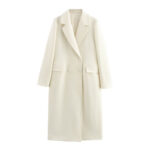 Elegant Slim Lapel Long-sleeved Overcoat Jacket - Image 8