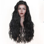 Front lace synthetic long curly hair - Image 3