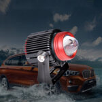 Small Steel Cannon LED Spotlight Motorcycle Lens Spotlight - Image 4