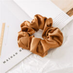 Satin Cloth Large Intestine Circle Hair Tie Set Solid Color - Image 5