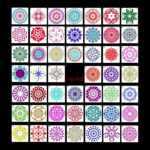 48 Mandala Auxiliary Painting Templates Stone Color Painting Creative DIY Handmade Templates - Image 5