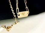 18k gold angel clavicle chain - Image 5