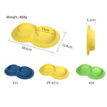 Pet Supplies Custom Non Slip Waterproof Silicone Water Food 2 In 1 Mat Pad Pet Bowls & Feeders - Image 2
