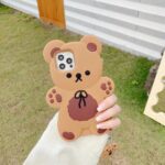 Teddy Bear Mobile Phone Case Cartoon Anti-drop Soft Silicone - Image 2