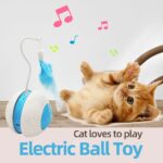 Pet Electric Toy Ball Feather Teaser Cat Stick Irregular Movement Cat Scratching Ball Tumbler - Image 6