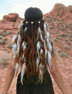 Bohemian Long Feather Headband Feather Hair Accessory - Image 4
