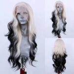 Light Gold Black Gradient Synthetic High Temperature Silk Role-playing Hair - Image 5