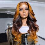 Gradient Orange Yellow Blue And Green Real Hair Headgear - Image 2