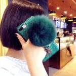 Compatible With  Compatible With  Mobile Phone Case Fox Fur Ball Studded Anti-fall Protection Cover - Image 4