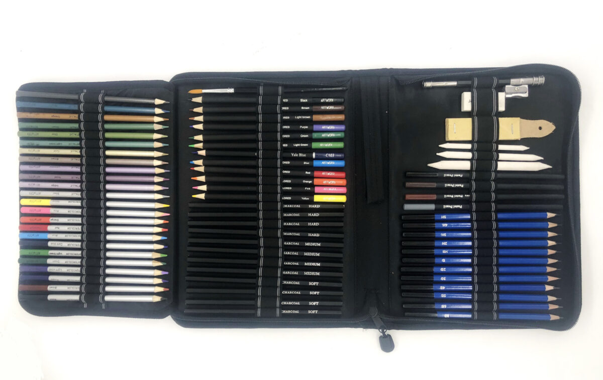 Sketch Drawing Color Pencil Set Charcoal Art Brush Set 72 Piece Painting Set - Image 2