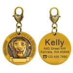 New dog identity card custom lettering tag Jin Mao Teddy dog bronze dog anti-lost pet brand - Image 8