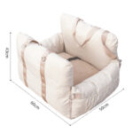 Linen Car Safety Seat Front Dog Bed - Image 6