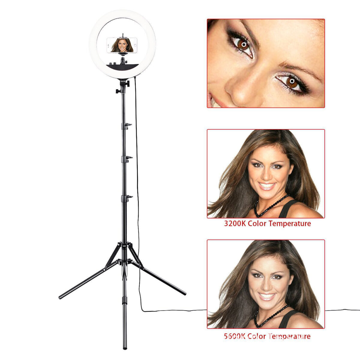 Dual Color Temperature Led Ring Lamp RL-12II - Image 5